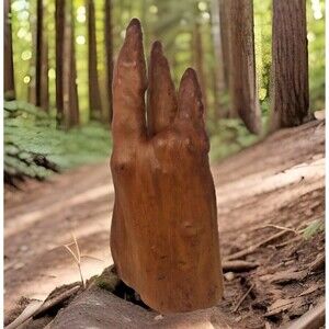 Natural Cypress Knees Swamp Wood Root Sculpture VTG MCM Large 19" Tall 3 Spires